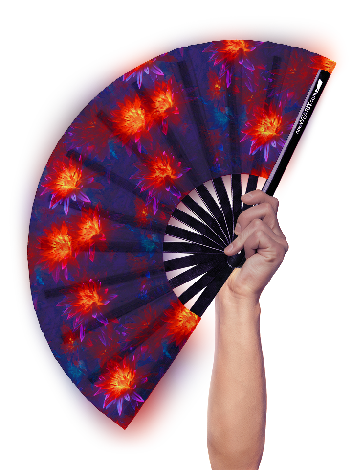 Crimson Bloom - Hand Fan