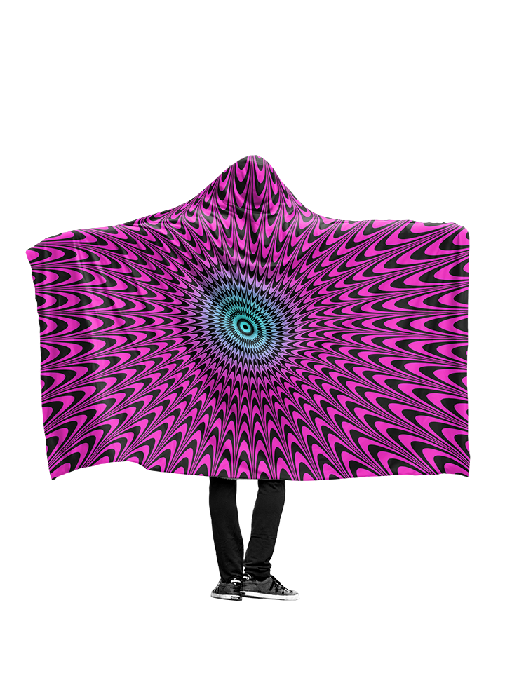 Pink Vortex - Hoodie Blanket