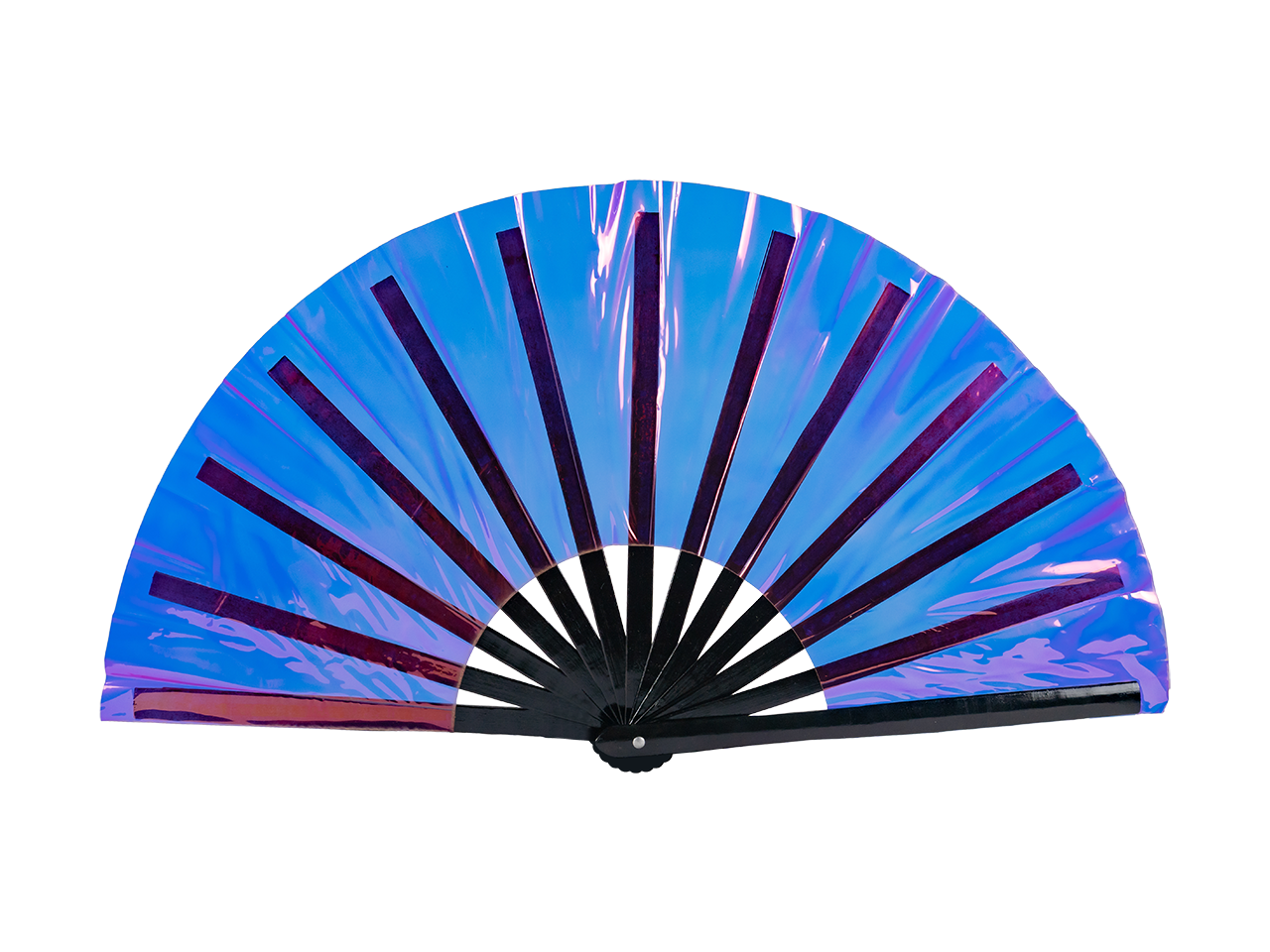 Purple Iridescent Hand Fan WearIT Apparel