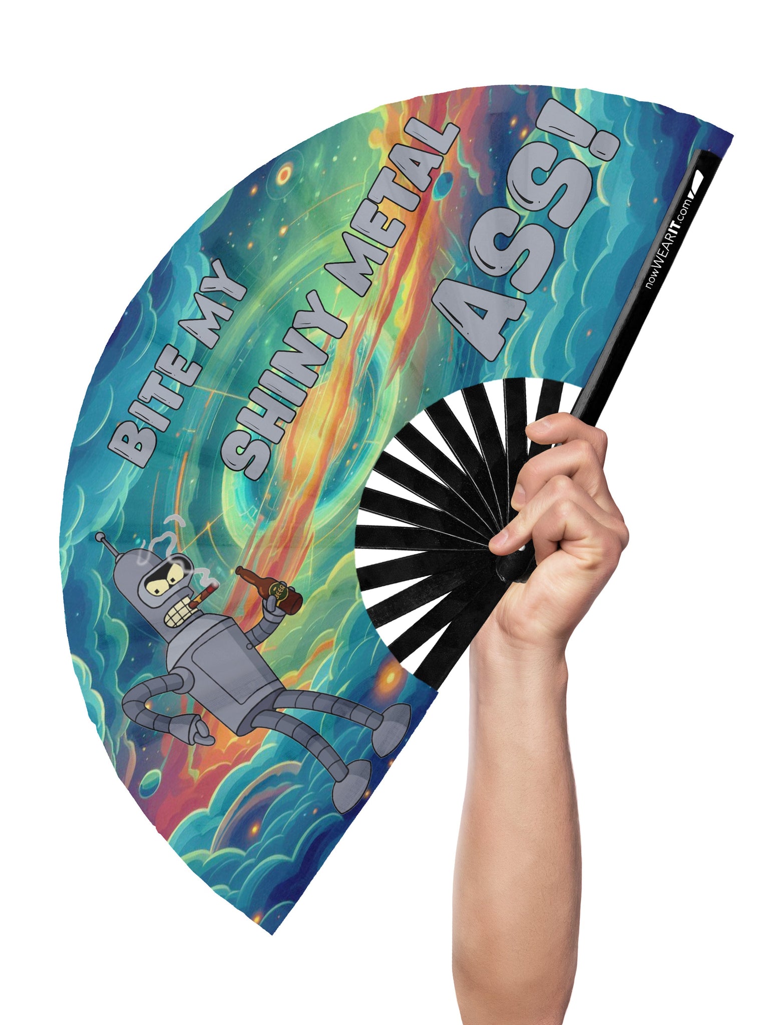 Bite My Shiny Metal Ass! - UV Hand Fan