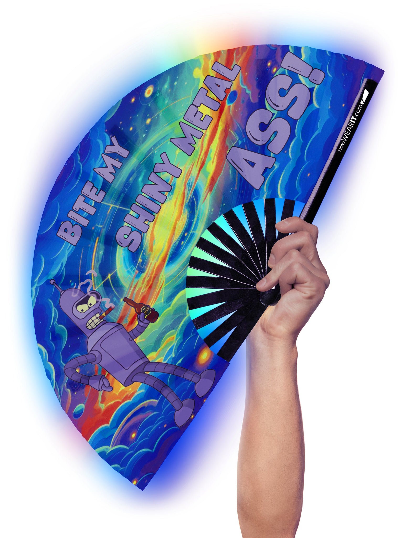 Bite My Shiny Metal Ass! - UV Hand Fan
