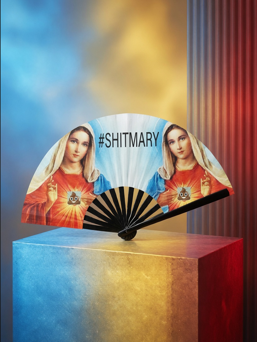 Shit Mary - Hand Fan