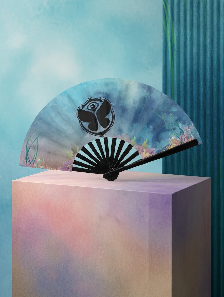 Live Today (Blue) - Hand Fan
