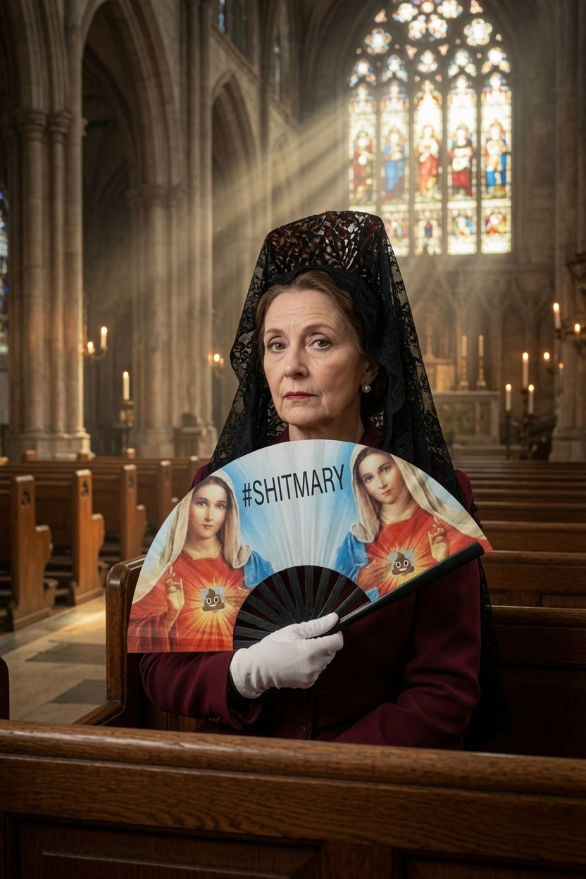 Shit Mary - Hand Fan