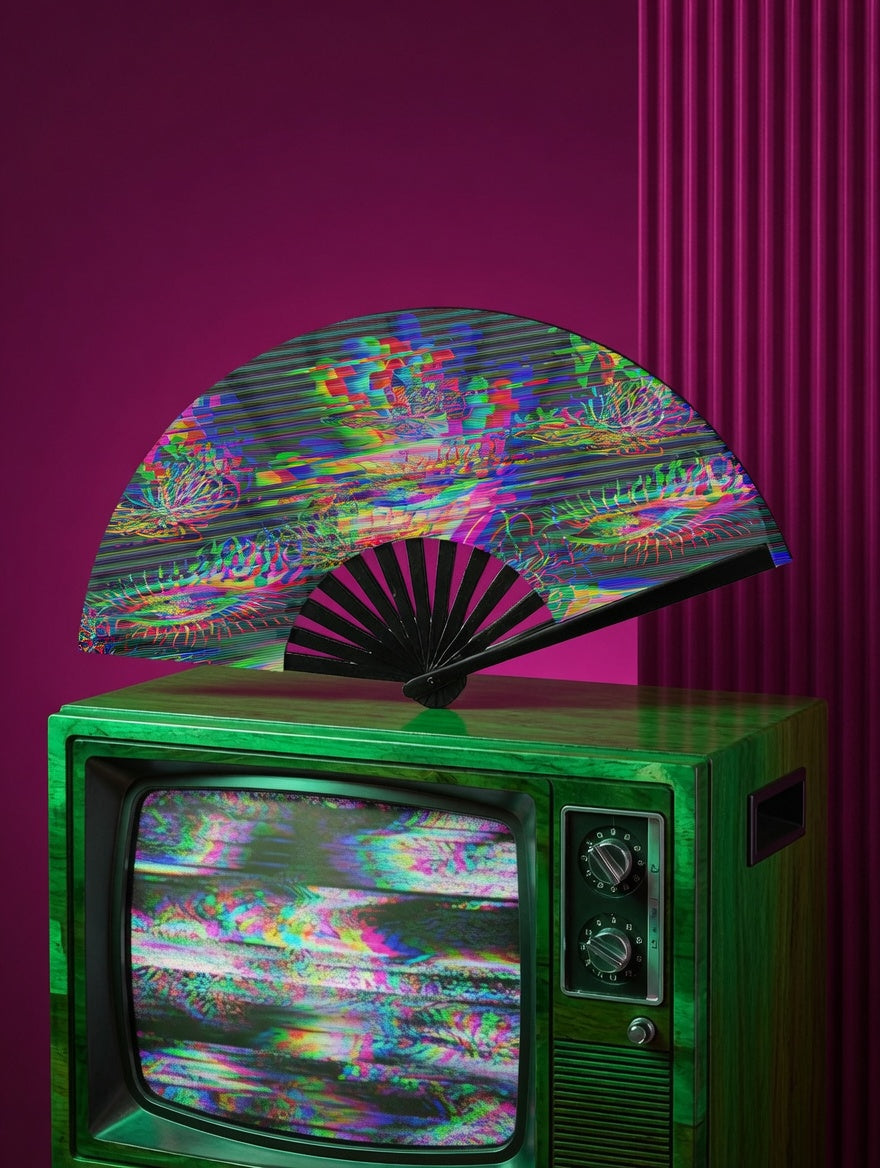 Acid Glitch - Hand Fan