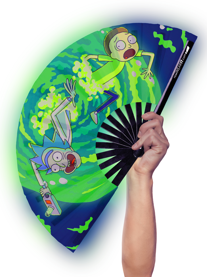 Ah Jeez Rick, Not Again - Hand Fan (UV)