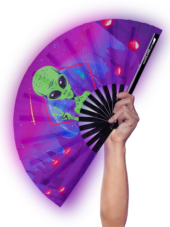 Alien Peace - Hand Fan (UV)