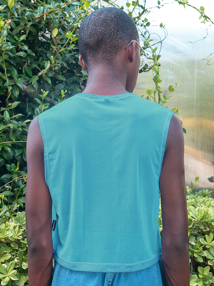 Pastels - Mesh Sleeveless Crop Top