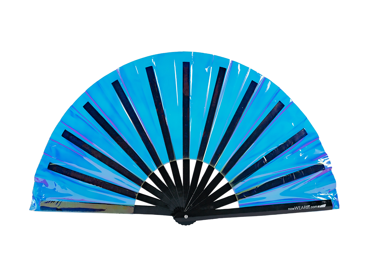 Blue - Iridescent Hand Fan