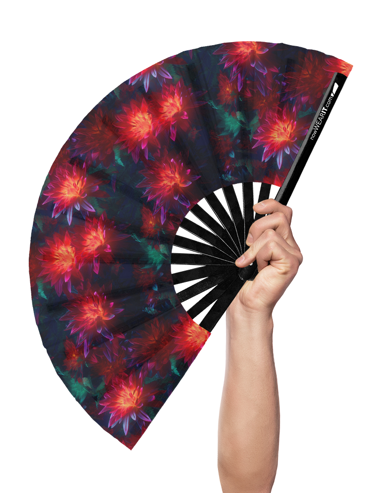 Crimson Bloom - Hand Fan