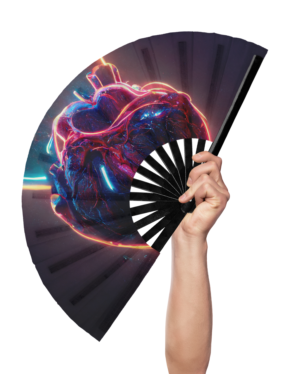 Electronic Heart - Hand Fan