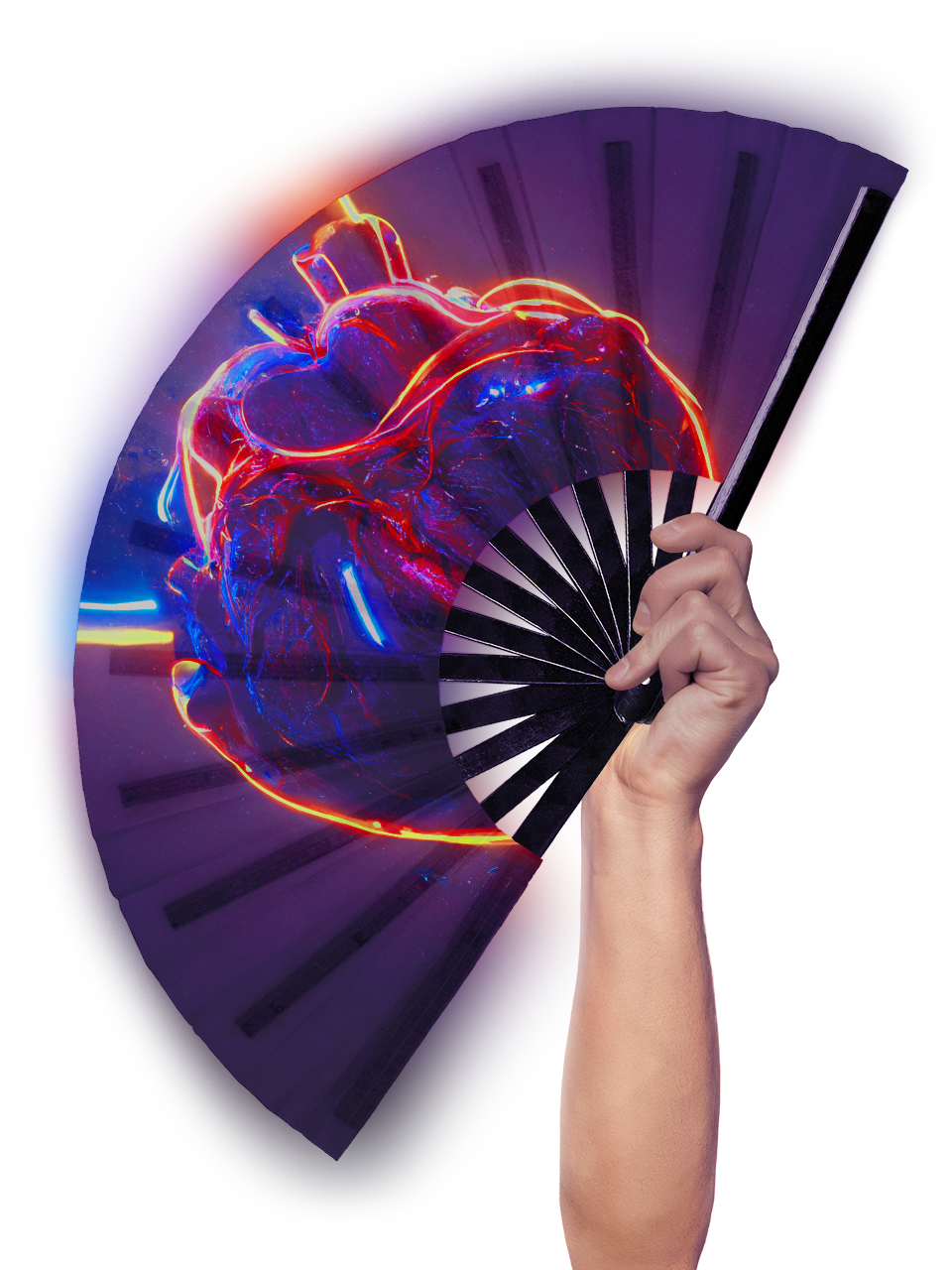 Electronic Heart - Hand Fan