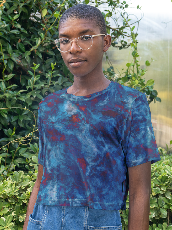 Undersea Volcano - Mesh Crop Top