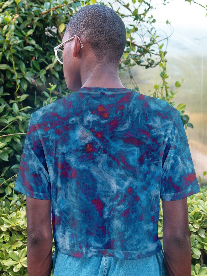 Undersea Volcano - Mesh Crop Top