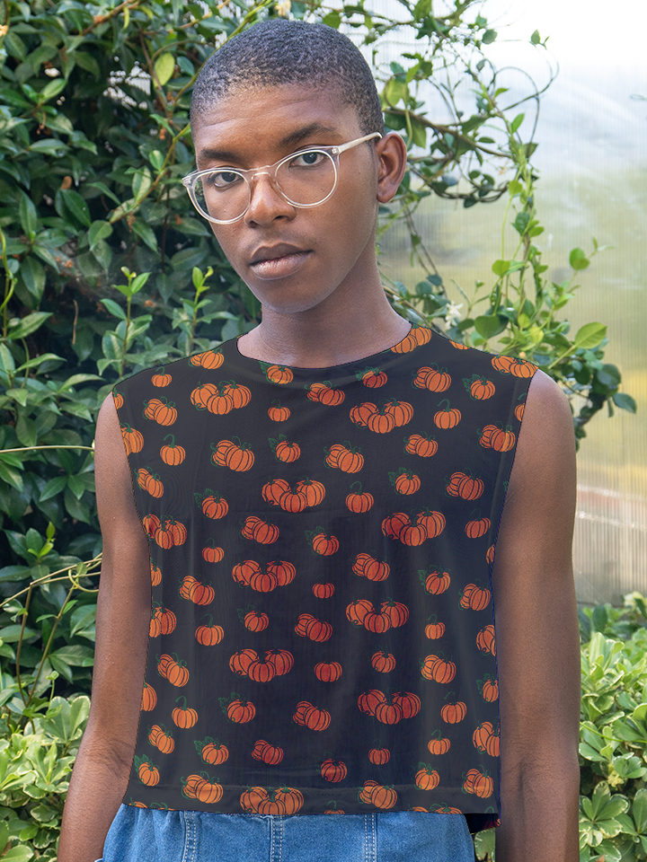 Pumpkins - Mesh Sleeveless Crop Top