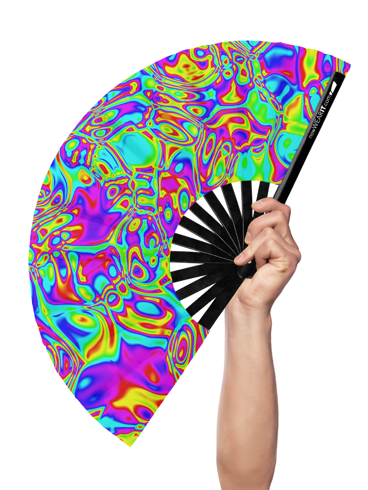 Neon Chaos - Hand Fan