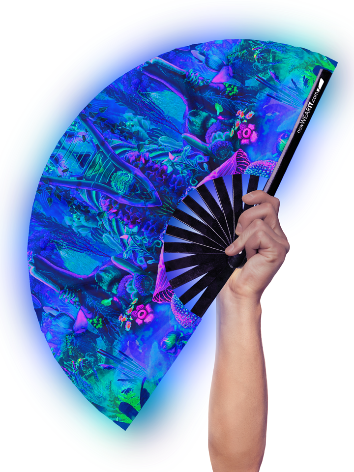 Neon Jungle - Hand Fan