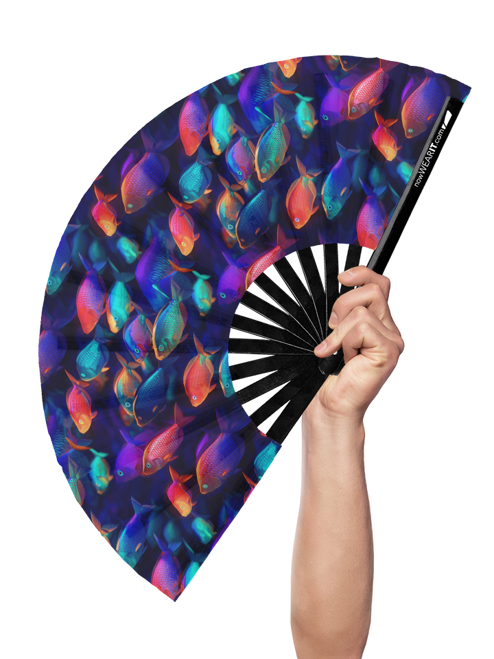 Neon Aquarium - Hand Fan