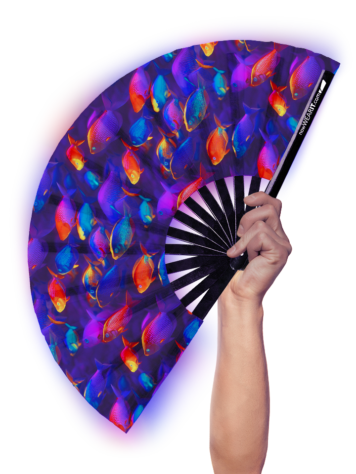 Neon Aquarium - Hand Fan