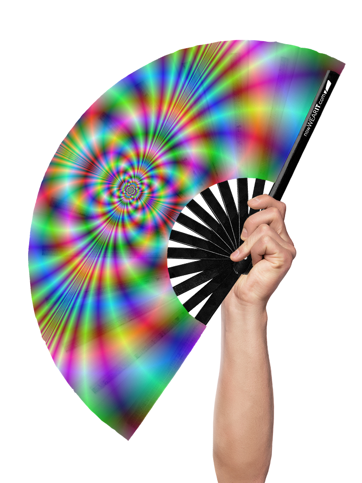 Neon Waves - Hand Fan