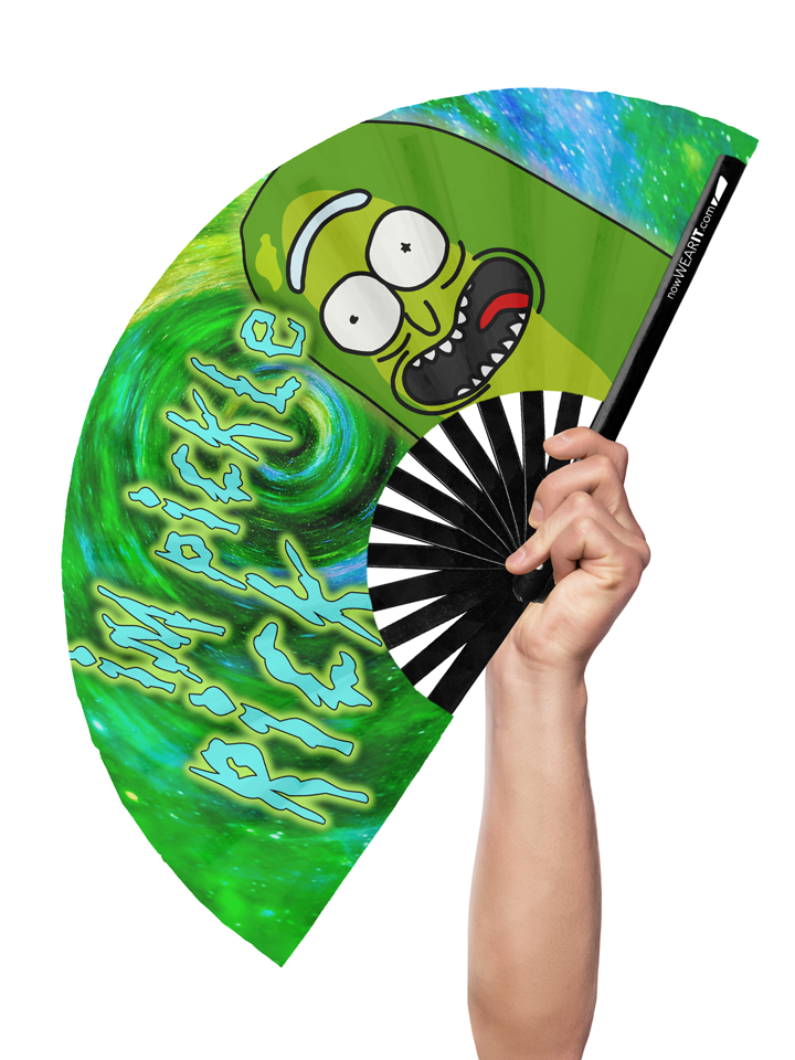 Pickle Rick - Hand Fan