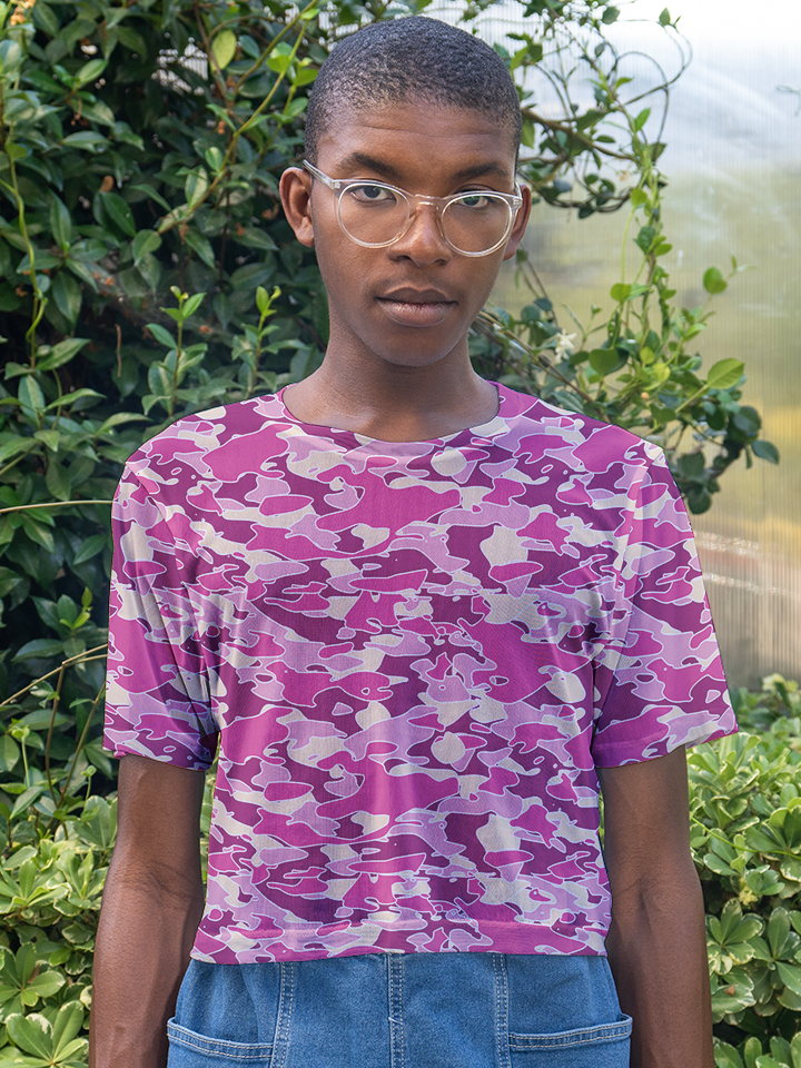 Camo - Mesh Crop Top