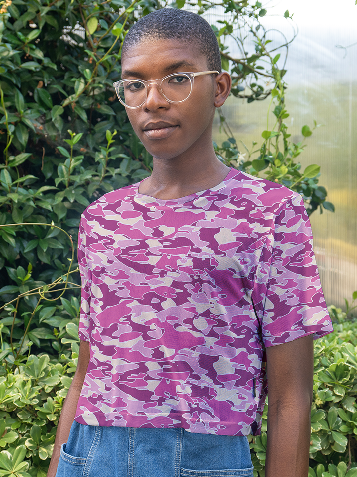 Camo - Mesh Crop Top