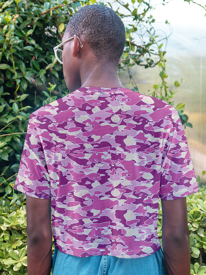 Camo - Mesh Crop Top