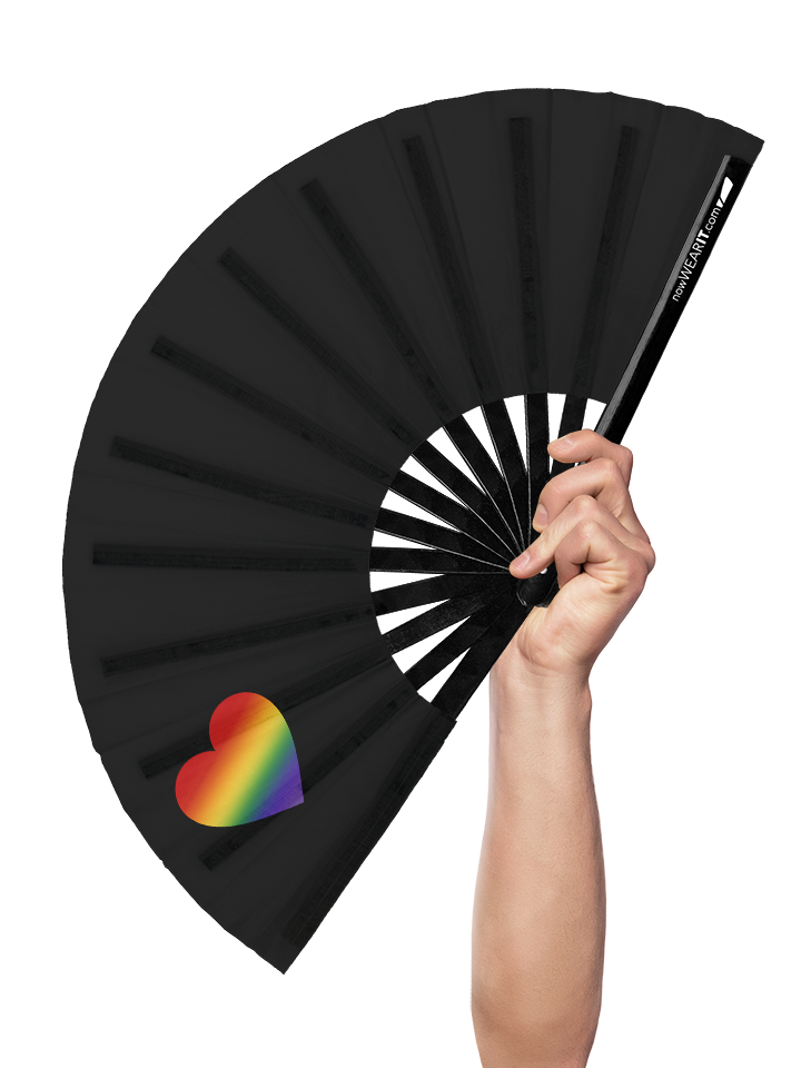 Pride Heart - Hand Fan