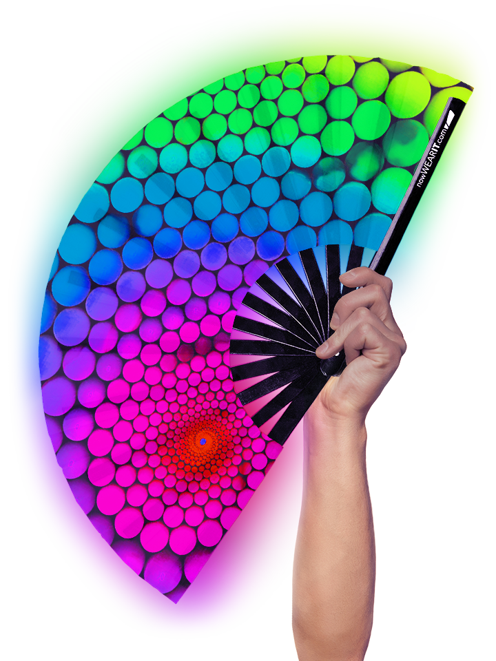 Raver Circles - Hand Fan