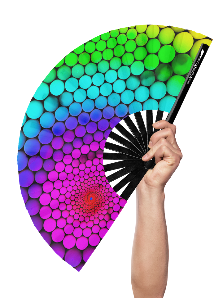 Raver Circles - Hand Fan