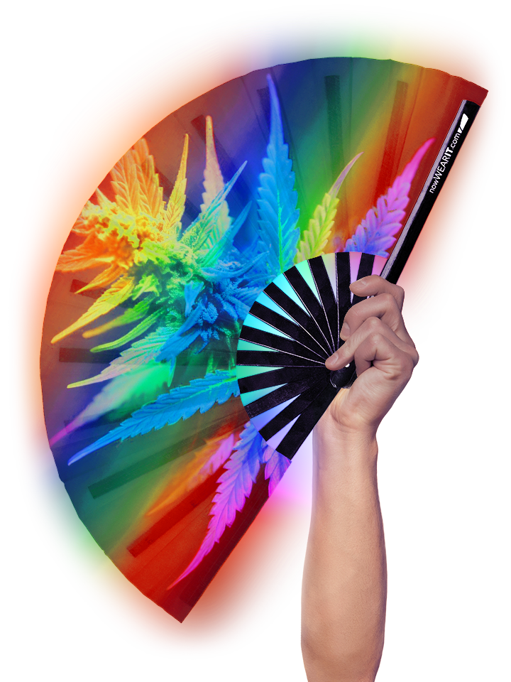 Roll the Rainbow - UV Hand Fan