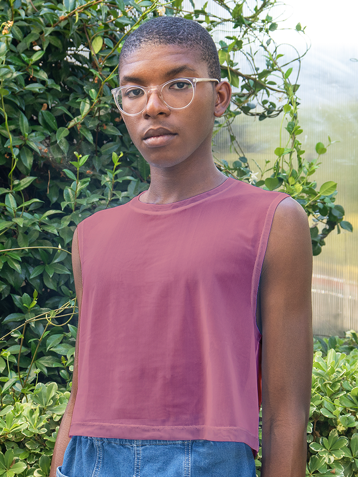 Pastels - Mesh Sleeveless Crop Top