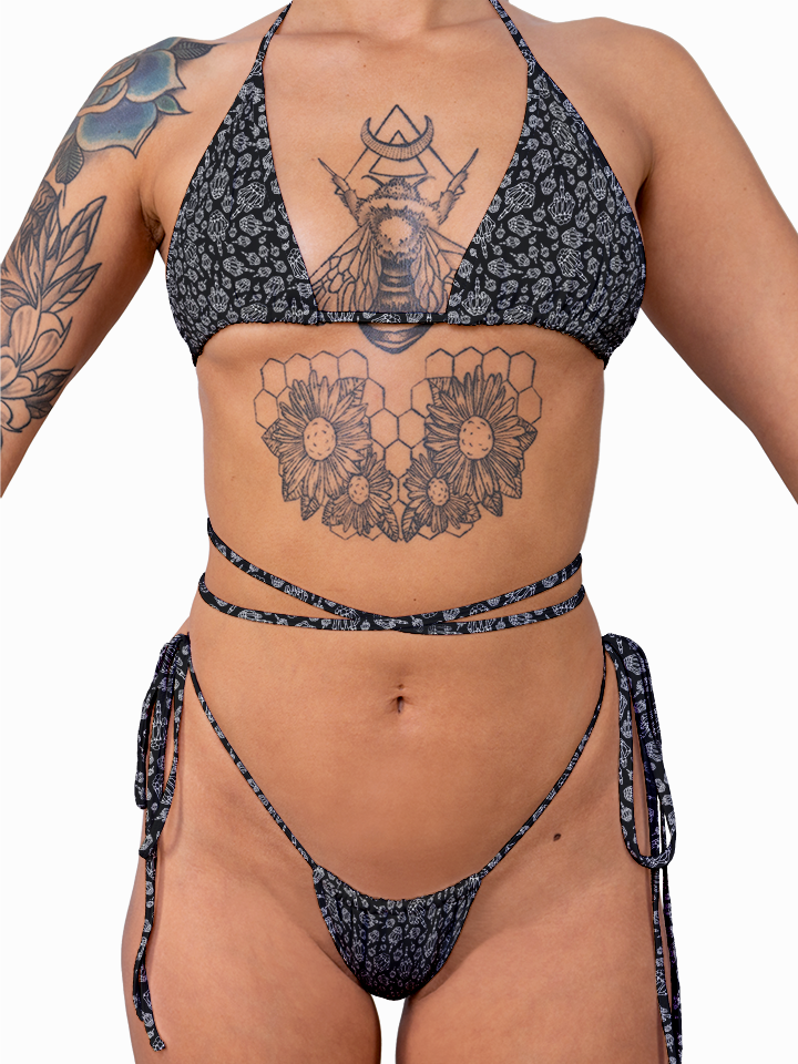 F**k Off - Scrunch Micro Triangle Bikini Bottom