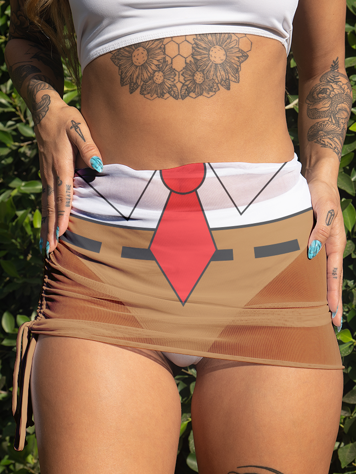 Spongebob Suit - Scrunch Mesh Skirt