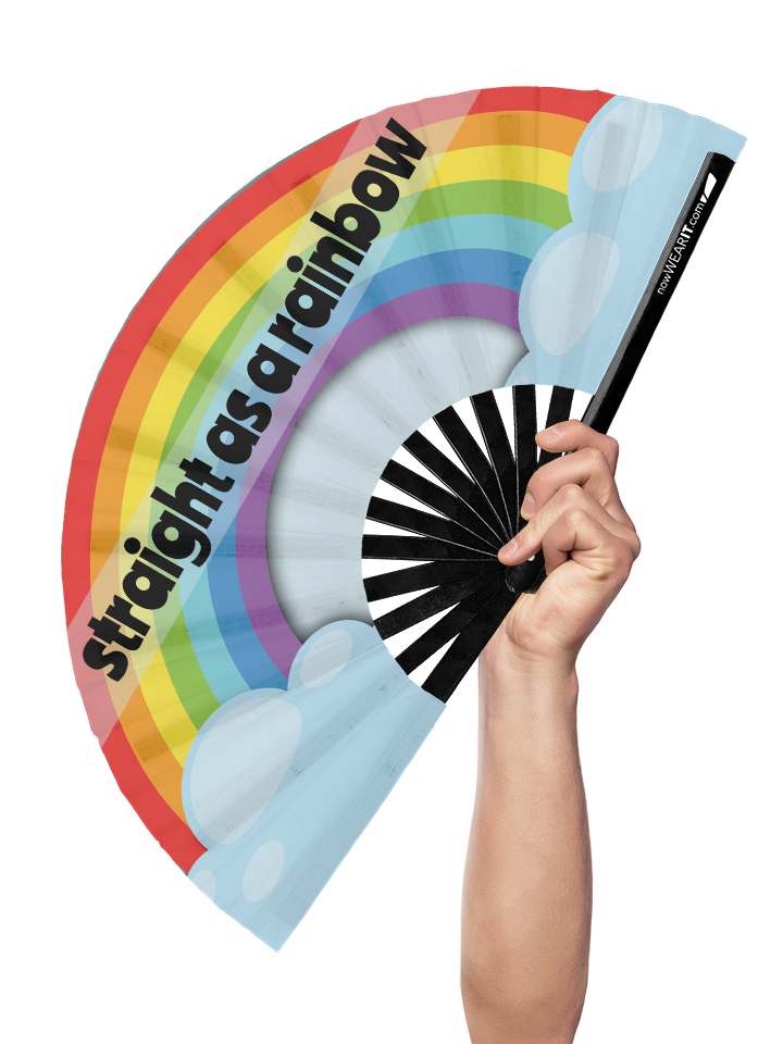 Straight as a Rainbow - Hand Fan
