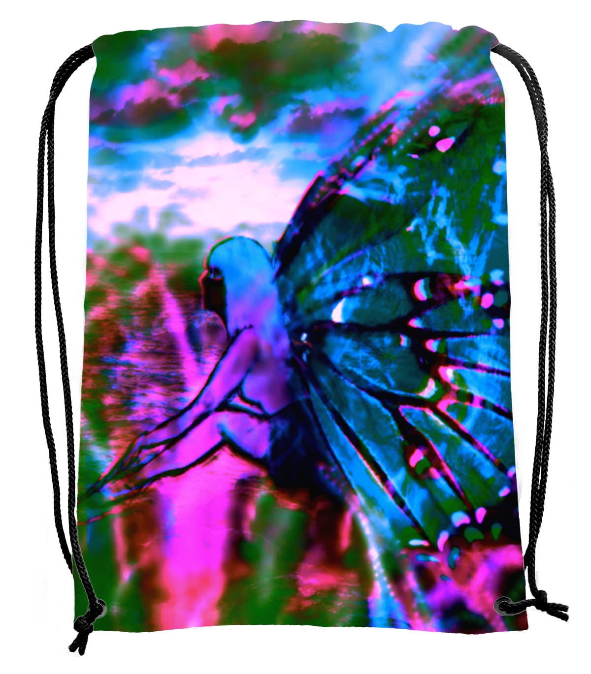 Cosmic Butterfly - Drawstring Bag