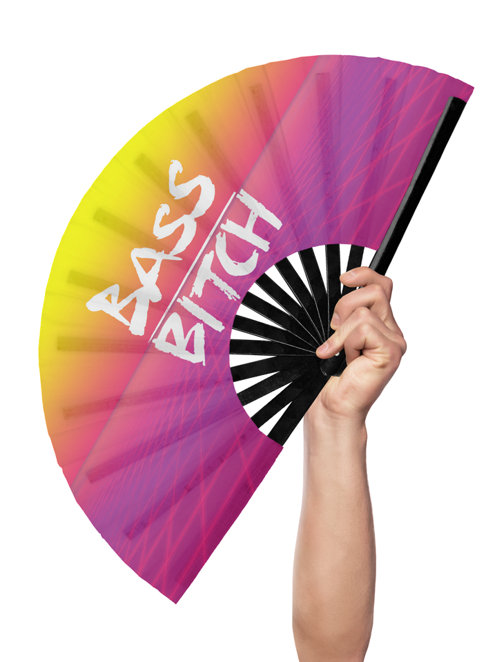 Bass Bitch - Hand Fan (UV)