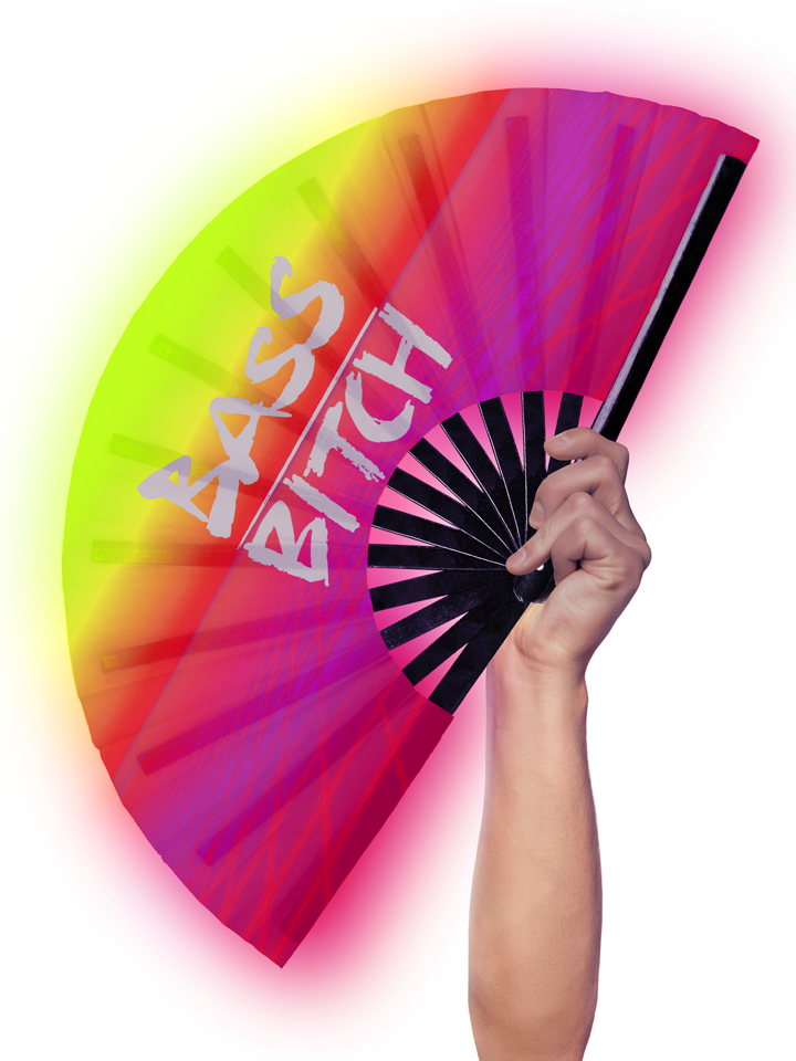 Bass Bitch - Hand Fan (UV)